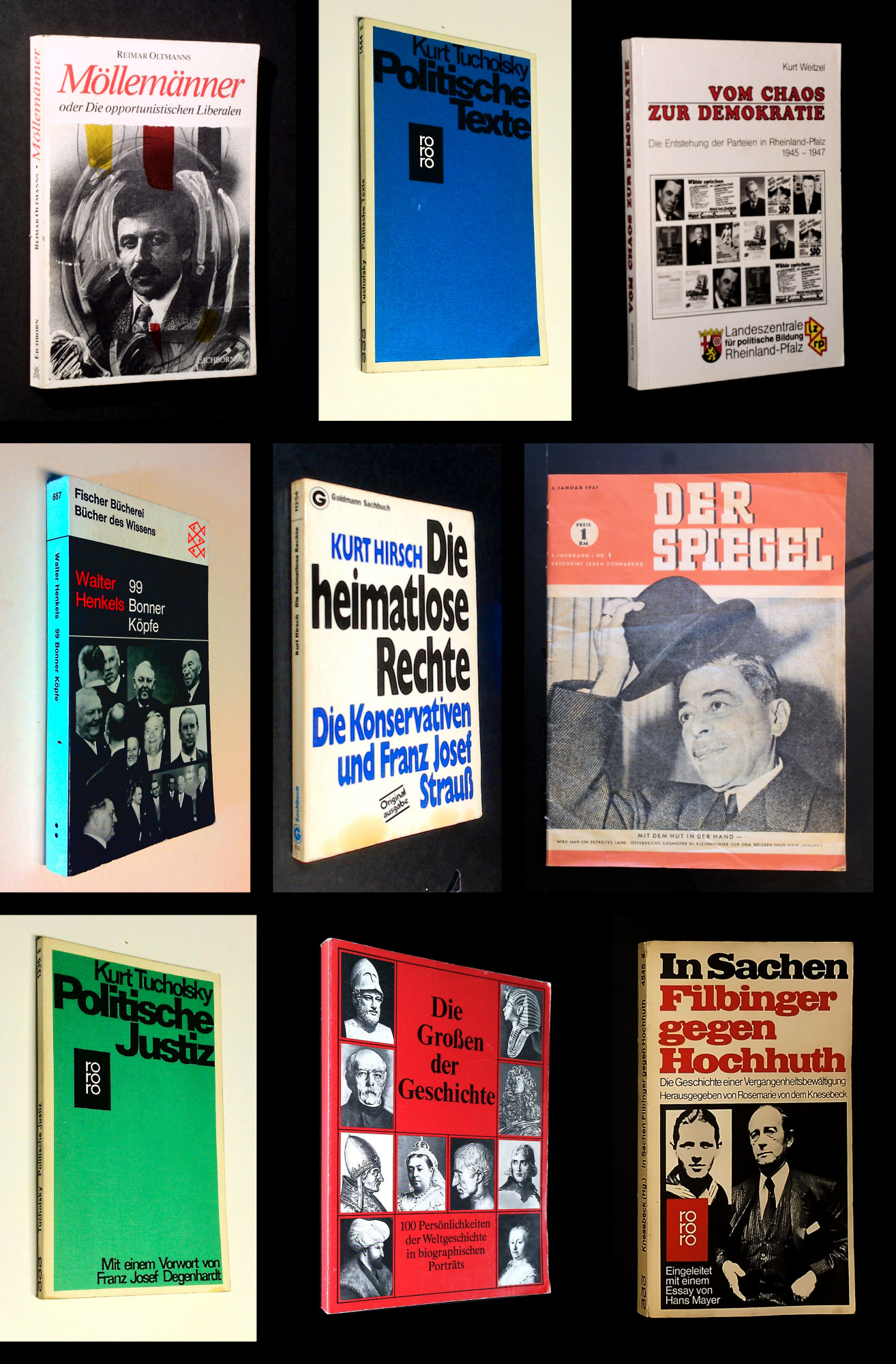 Politik / Geschichte Paket: 8 Bücher & Spiegel Reprint / Faksimile