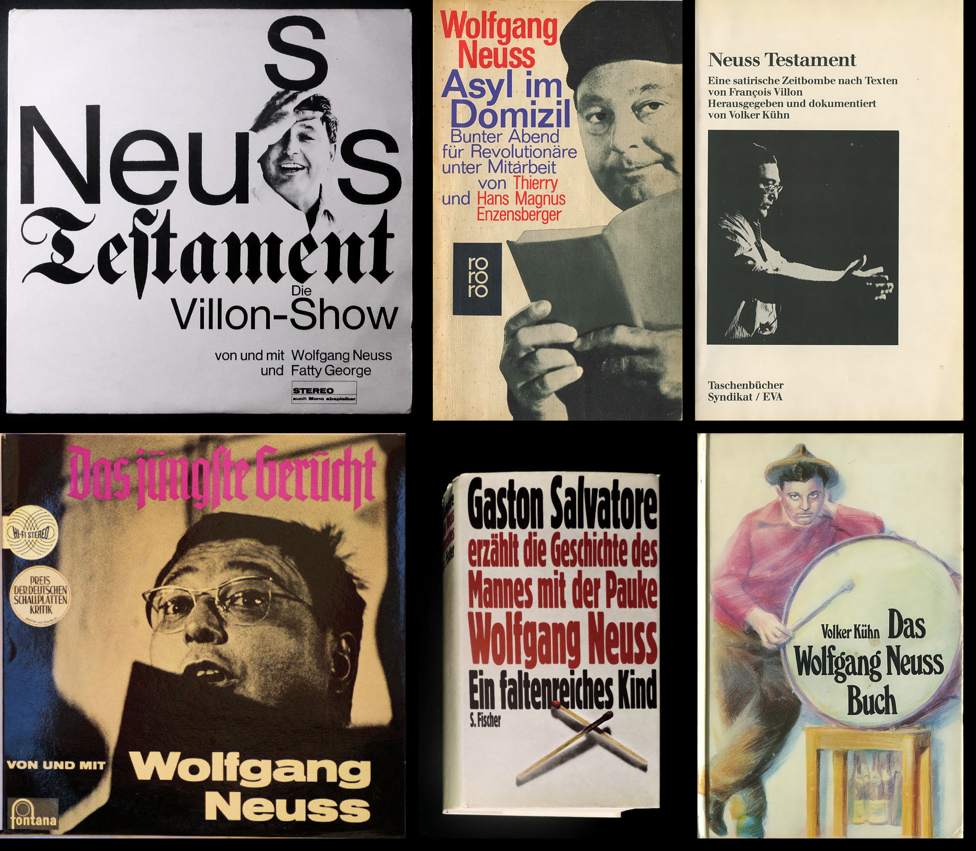 Wolfgang Neuss Paket: 4 Bücher + 2 Vinyl LPs