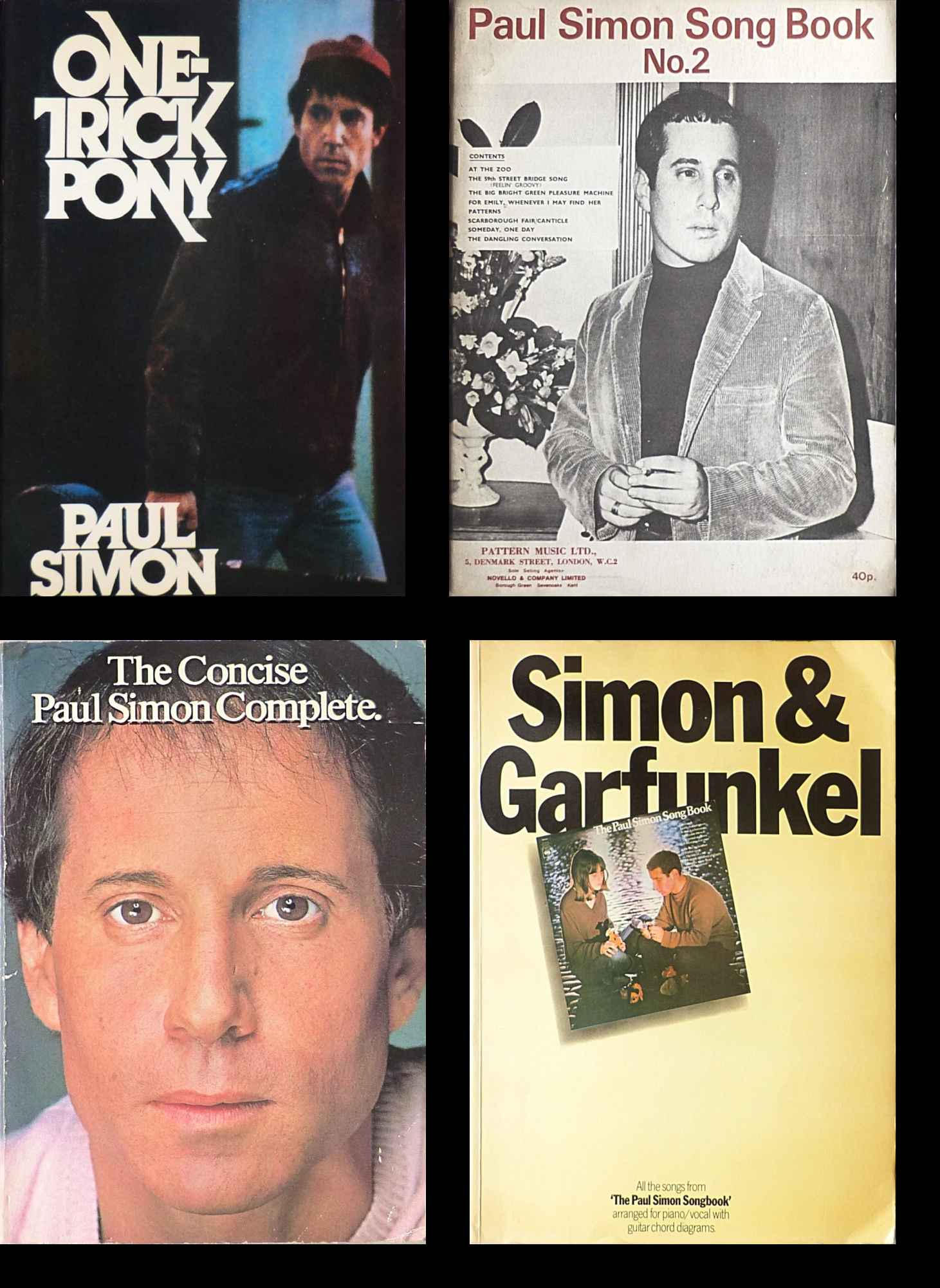Paul Simon - 4 Liederbücher - english: Lyrics | Sheet Music | Pictures