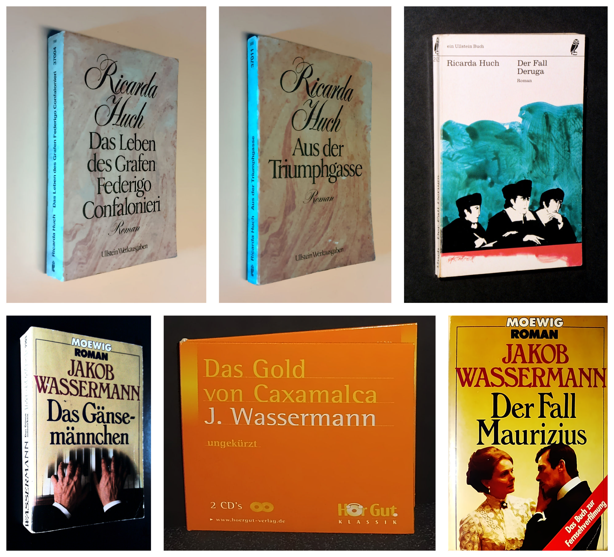 Ricarda Huch / Jakob Wassermann 5 Bücher & 1 Doppel-CD