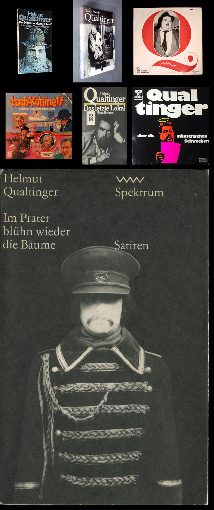 Helmut Qualtinger u.a. 4 Bücher + 3 Vinyl-LPs