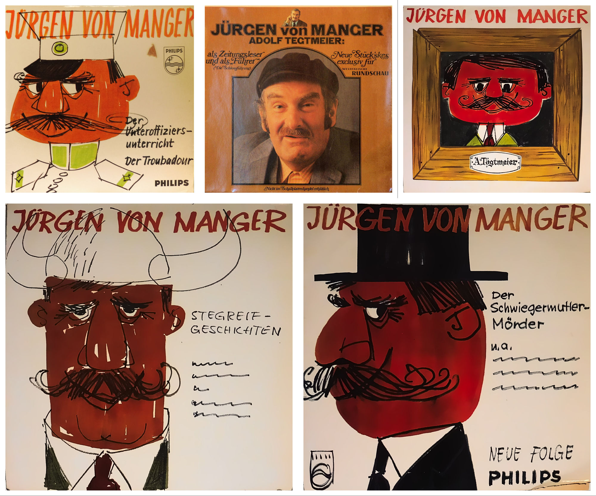 Jürgen von Manger Paket: 5 Vinyl-LPs