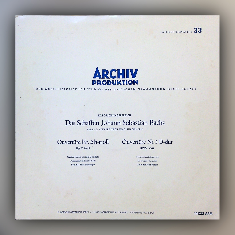 Johann Sebastian Bach - Ouvertüre Nr. 2 und 3 - Vinyl